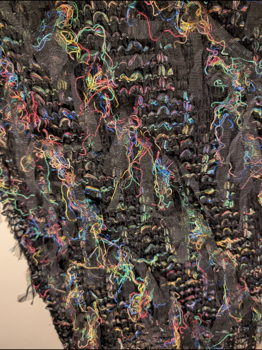 Wowo Brand Black Multicolor Fringe Long Sleeve Dress - Picture 5 of 7